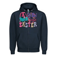 Navy Easter Day Rollin into Easter toddler car Zipper Hoodie - OliviaCreatesArt