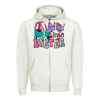 Oatmeal Heather Easter Day Rollin into Easter toddler car Zipper Hoodie - OliviaCreatesArt