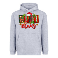 Heather Grey Christmas Gigi Claus Heavyweight Hoodie - FaDigitalArtStudio
