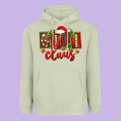 Christmas Gigi Claus Heavyweight Hoodie Designed By Fadigitalartstudio