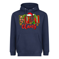 Navy Christmas Gigi Claus Heavyweight Hoodie - FaDigitalArtStudio