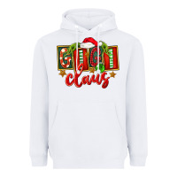 White Christmas Gigi Claus Heavyweight Hoodie - FaDigitalArtStudio