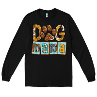 Black Dog Mama with Paw Long Sleeve Tee - texasbilliewilder
