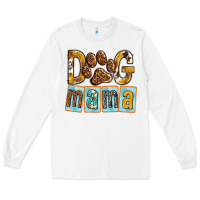 White Dog Mama with Paw Long Sleeve Tee - texasbilliewilder