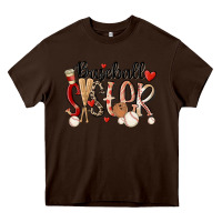 Chocolate Brown baseball sister Heavy Core Tee - MaliasSmallBusiness