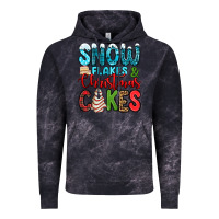 Cloud Black snow flakes and Christmas cakes Vintage Hoodie - Jasminsmagicworld