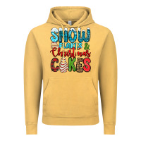 Vintage Mustard snow flakes and Christmas cakes Vintage Hoodie - Jasminsmagicworld