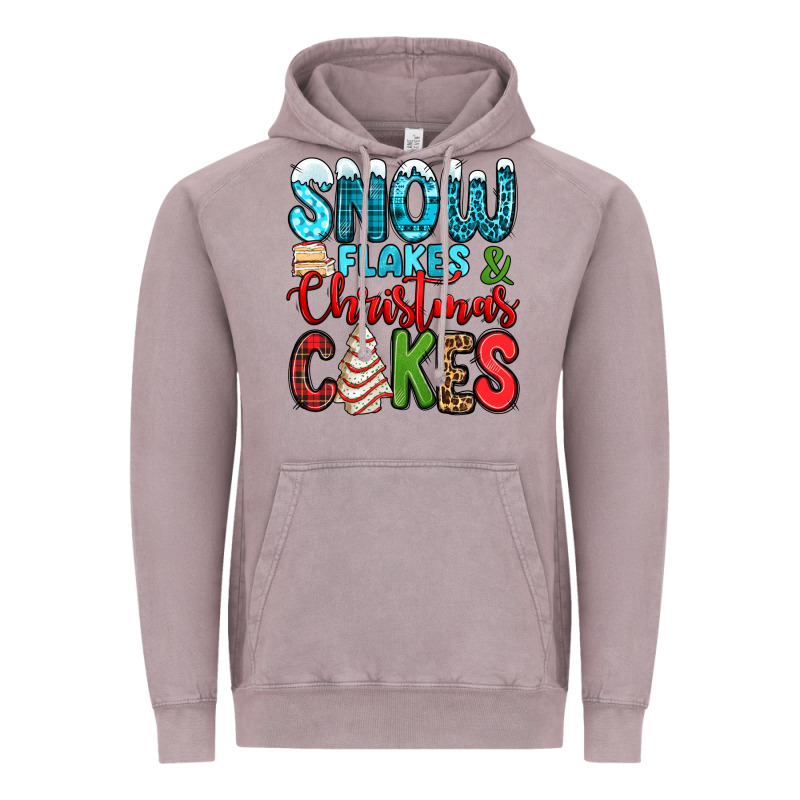 Snow Flakes And Christmas Cakes Vintage Hoodie by Jasminsmagicworld | Teevron