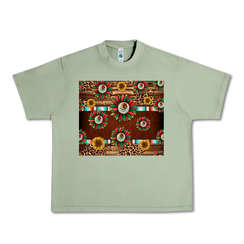 Seamless Mexican Sunflower Tumbler Design Urban Heavy Tee by Jasminsmagicworld | Teevron