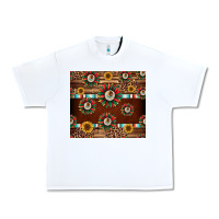 White seamless mexican sunflower tumbler design Urban Heavy Tee - Jasminsmagicworld