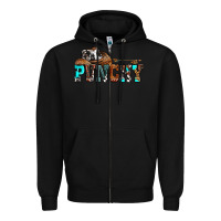 Black western cowboy hat punchy Zipper Hoodie - OliviaCreatesArt