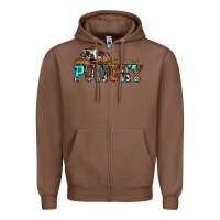 Chestnut western cowboy hat punchy Zipper Hoodie - OliviaCreatesArt