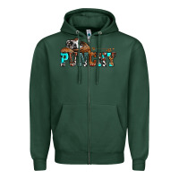 Sports Green western cowboy hat punchy Zipper Hoodie - OliviaCreatesArt