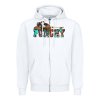 White western cowboy hat punchy Zipper Hoodie - OliviaCreatesArt