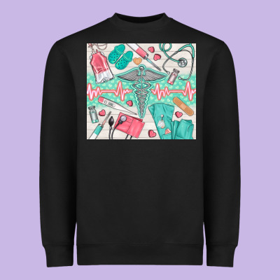 Nurse Medical Equipment Heavyweight Sweatshirt Designed By Tumblerdesignbyshophia