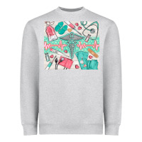 Heather Grey nurse medical equipment Heavyweight Sweatshirt - TumblerDesignByShophia