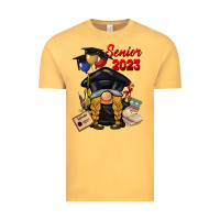 Vintage Mustard senior 2023 gnome Vintage Tee - BarkalooDesign