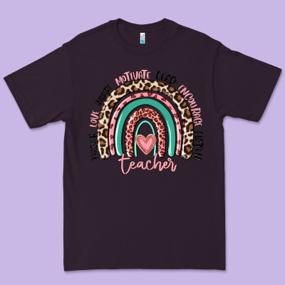 Teacher Rainbow Premium Tee Designed By Maliassmallbusiness