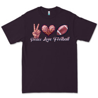 Plum peace love football Premium Tee - JahusDesignShop