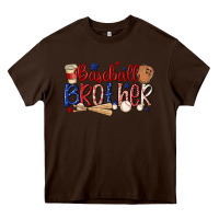 Chocolate Brown baseball brother Heavy Core Tee - MaliasSmallBusiness