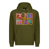 Army Green Gobble Till You Wobble Premium Hoodie - FaDigitalArtStudio