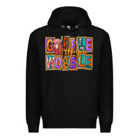 Black Gobble Till You Wobble Premium Hoodie - FaDigitalArtStudio