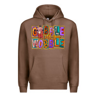 Chestnut Gobble Till You Wobble Premium Hoodie - FaDigitalArtStudio