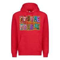 Red Gobble Till You Wobble Premium Hoodie - FaDigitalArtStudio