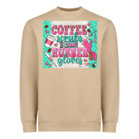 Mushroom coffee scrubs and rubber gloves Heavyweight Sweatshirt - TumblerDesignByShophia