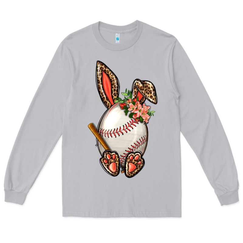 Baseball Easter Bunny Long Sleeve Tee by NancyCooperArtShop | Teevron