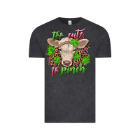 Vintage Black too cute to pinch charolais calf Vintage Tee - RanaPortraitStore