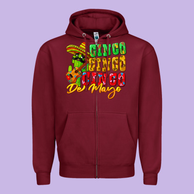 Cinco Cinco De Mayo Zipper Hoodie Designed By Fadigitalartstudio
