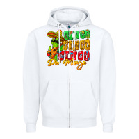 White Cinco cinco de mayo Zipper Hoodie - FaDigitalArtStudio