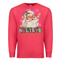 Cardinal Pink Believe Santa Christmas Premium Sweatshirt - FaDigitalArtStudio