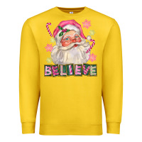 Lemon Pink Believe Santa Christmas Premium Sweatshirt - FaDigitalArtStudio