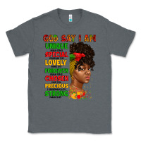Charcoal Heather god say i am juneteenth afro girl Classic Tee - Artiststas