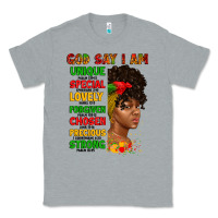 Heather Grey god say i am juneteenth afro girl Classic Tee - Artiststas