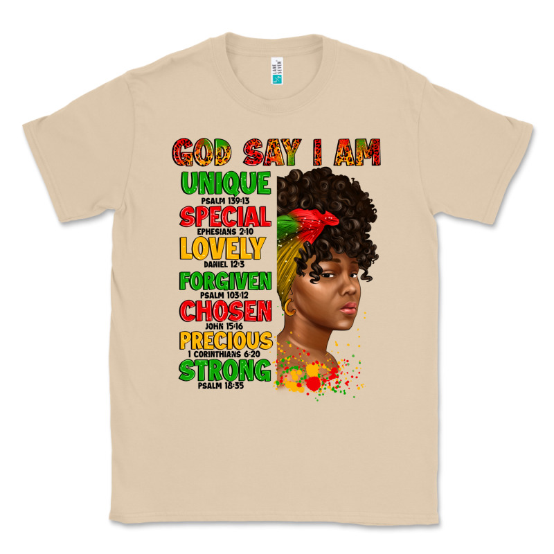God Say I Am Juneteenth Afro Girl Classic Tee by Artiststas | Teevron