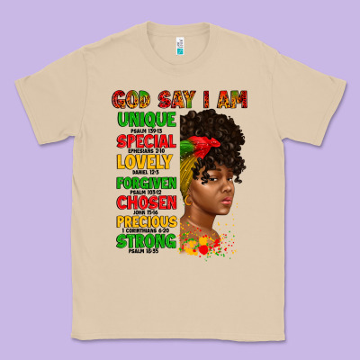 God Say I Am Juneteenth Afro Girl Classic Tee Designed By Artiststas