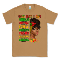 Toasted Coconut god say i am juneteenth afro girl Classic Tee - Artiststas
