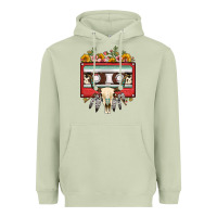 Matcha bull skull sunflower floral cassette Heavyweight Hoodie - FaDigitalArtStudio
