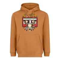 Meerkat bull skull sunflower floral cassette Heavyweight Hoodie - FaDigitalArtStudio