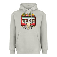 Moon Dust bull skull sunflower floral cassette Heavyweight Hoodie - FaDigitalArtStudio