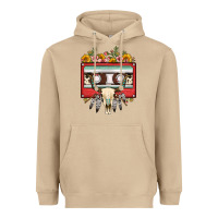 Mushroom bull skull sunflower floral cassette Heavyweight Hoodie - FaDigitalArtStudio
