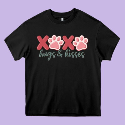 Xoxo Hugs And Kisses Heavy Core Tee Designed By Maliassmallbusiness