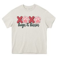 Cream xoxo hugs and kisses Heavy Core Tee - MaliasSmallBusiness