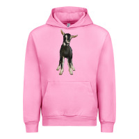 Fuchsia Pink Hand Drawn Baby Alpine Goat Urban Hoodie - LillyAllenDesigns