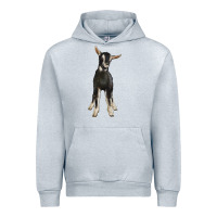 Heather Grey Hand Drawn Baby Alpine Goat Urban Hoodie - LillyAllenDesigns