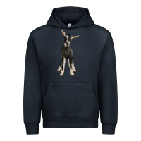 Navy Hand Drawn Baby Alpine Goat Urban Hoodie - LillyAllenDesigns