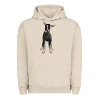 Pigment French Oak Hand Drawn Baby Alpine Goat Urban Hoodie - LillyAllenDesigns